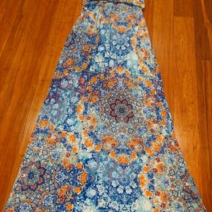 Blue and orange maxi